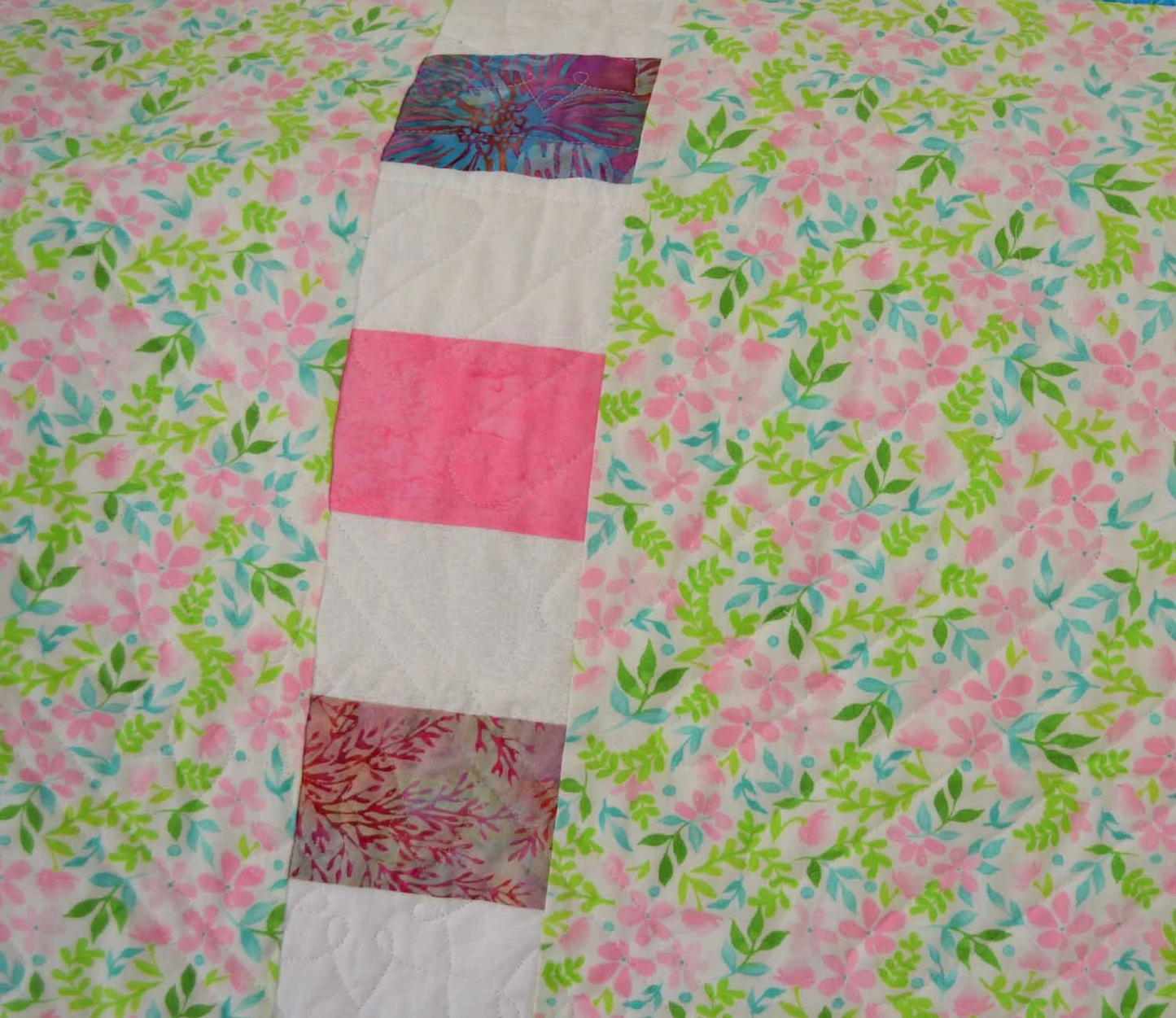 Baby Quilt - Pink Log Cabin