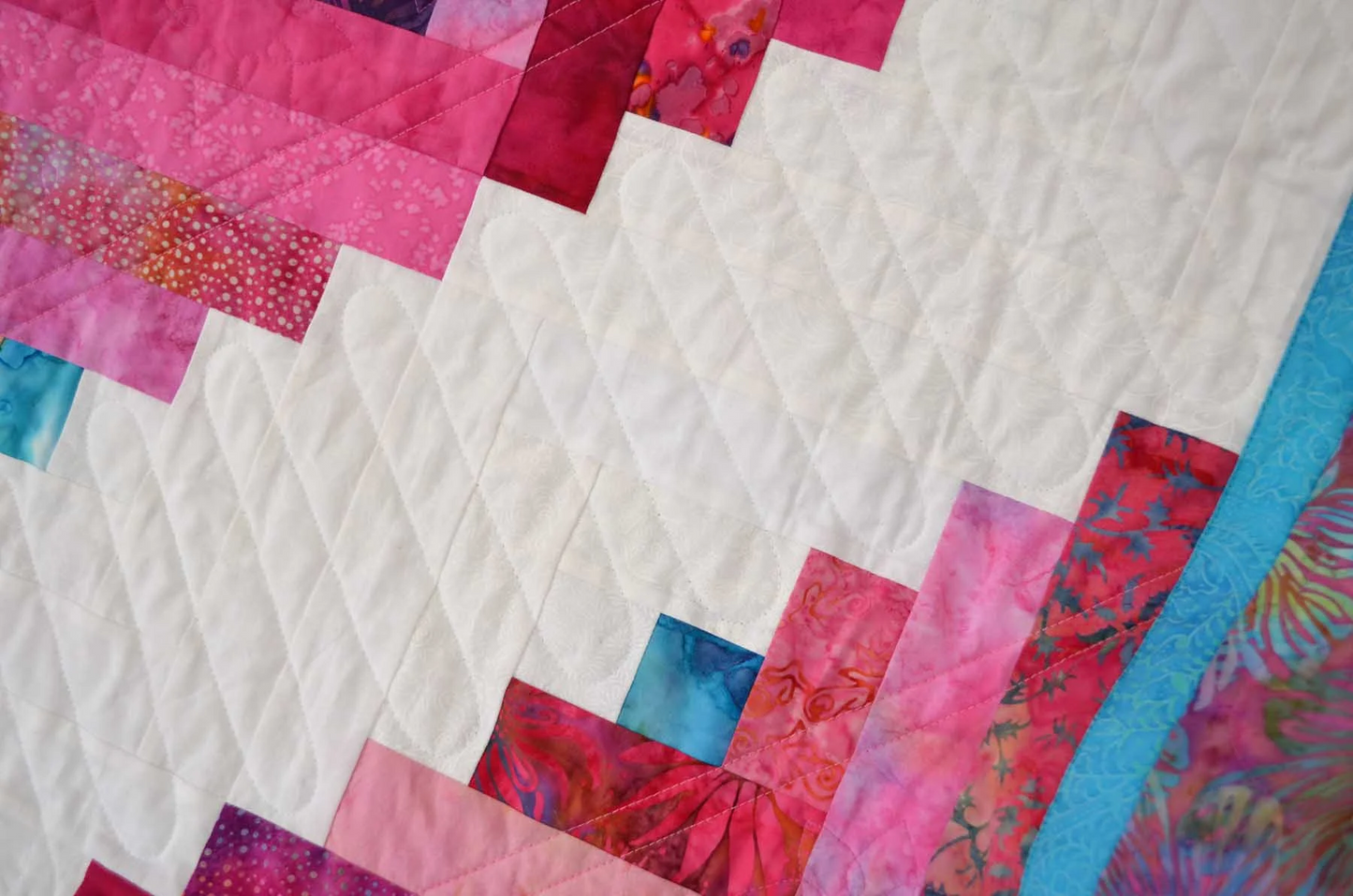 Baby Quilt - Pink Log Cabin