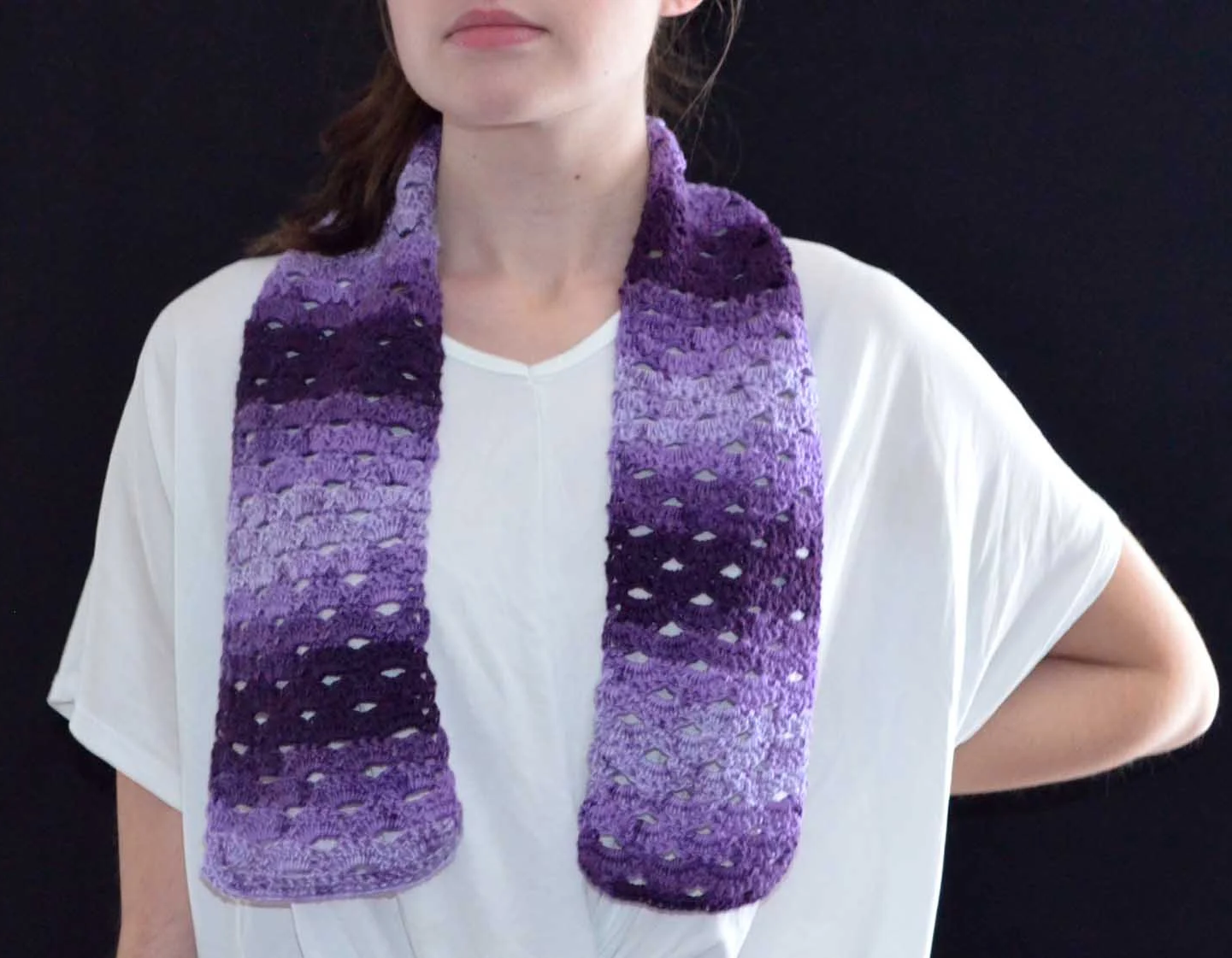 Scarf - Purple Clamshell