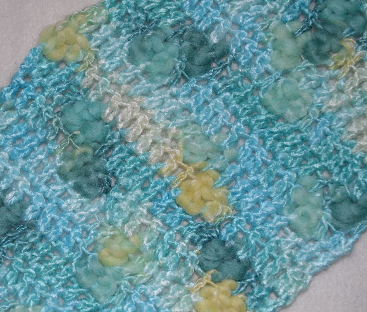 Scarf - Teal Fluff Dots