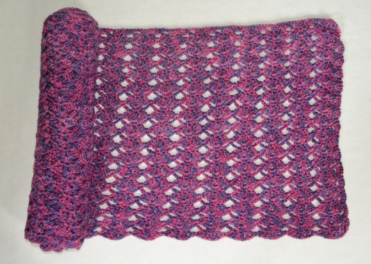 Shawl - Purple Scallop