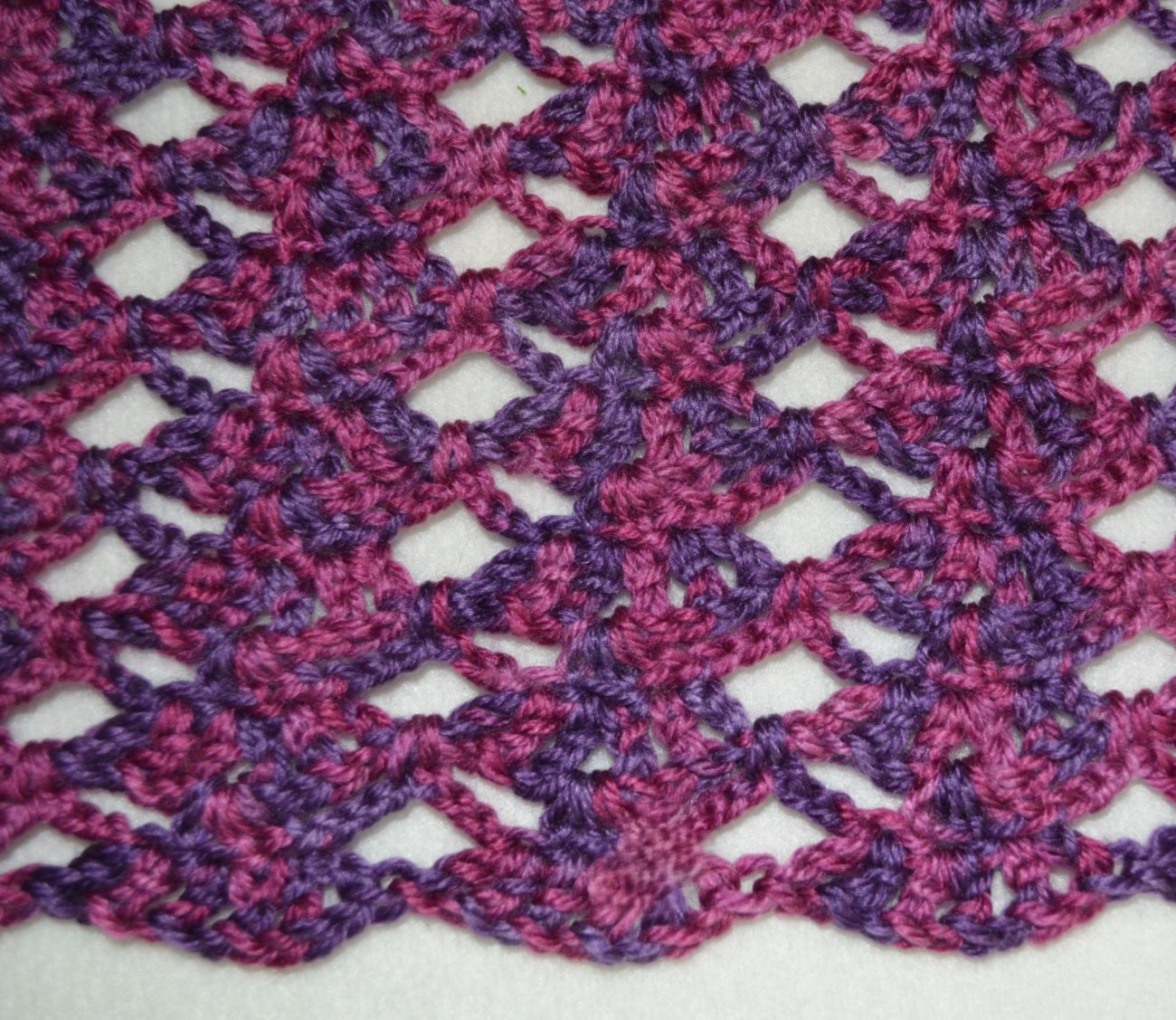 Shawl - Purple Scallop