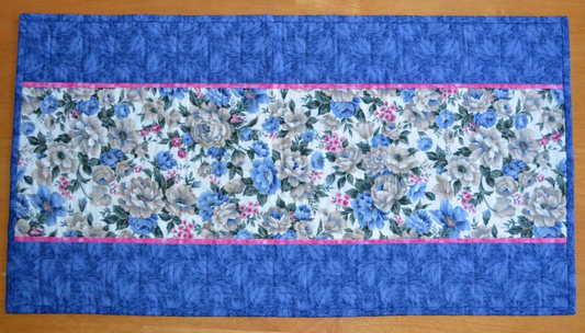 Table Runner - Blue Roses