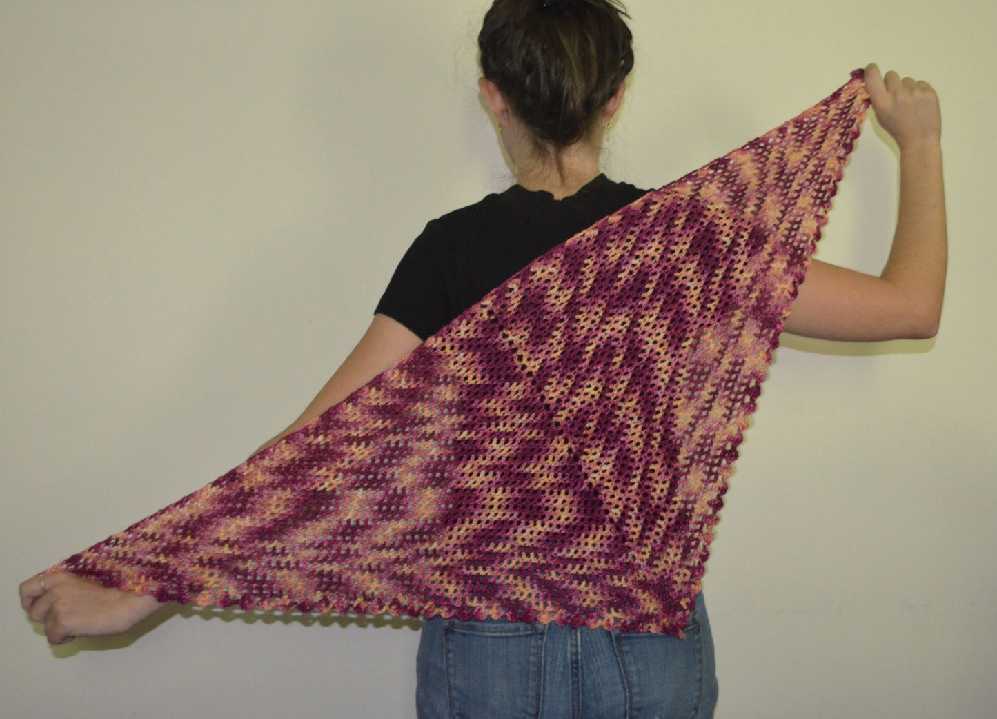 Shawl - Fuchsia & Yellow